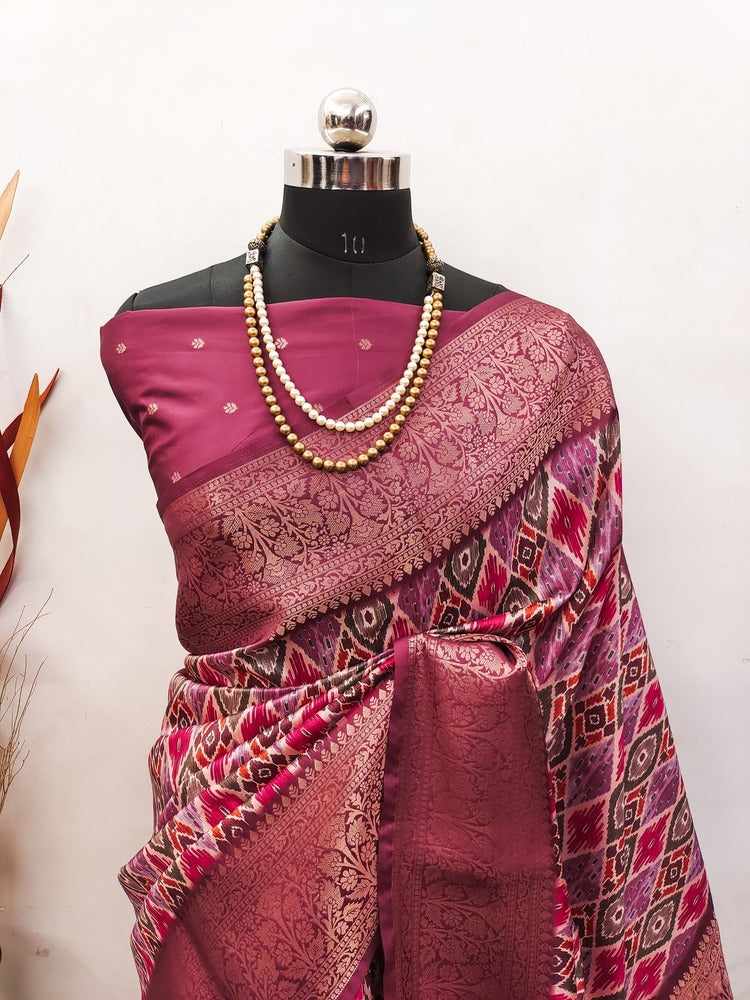 Premium Soft Lichi Silk with digital print