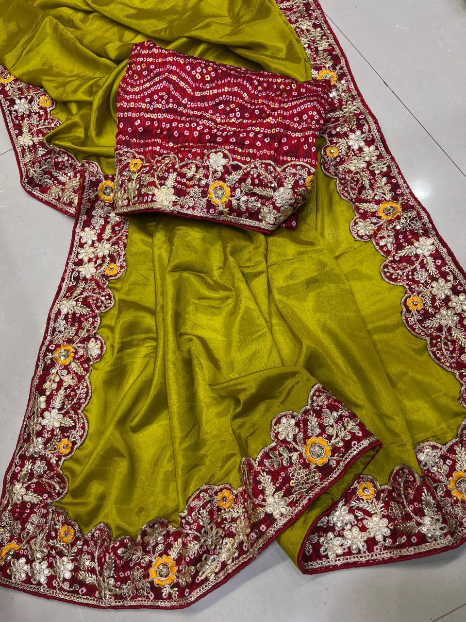 PREMIUM CHINON SILK SAREE