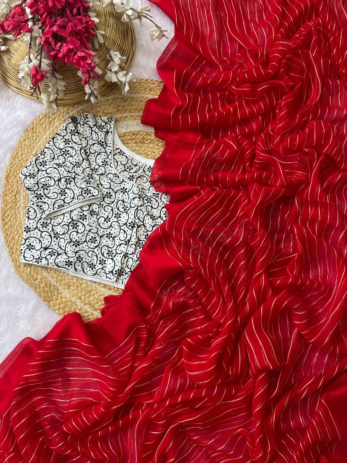 Premium Chiffon Lining with Satin Border