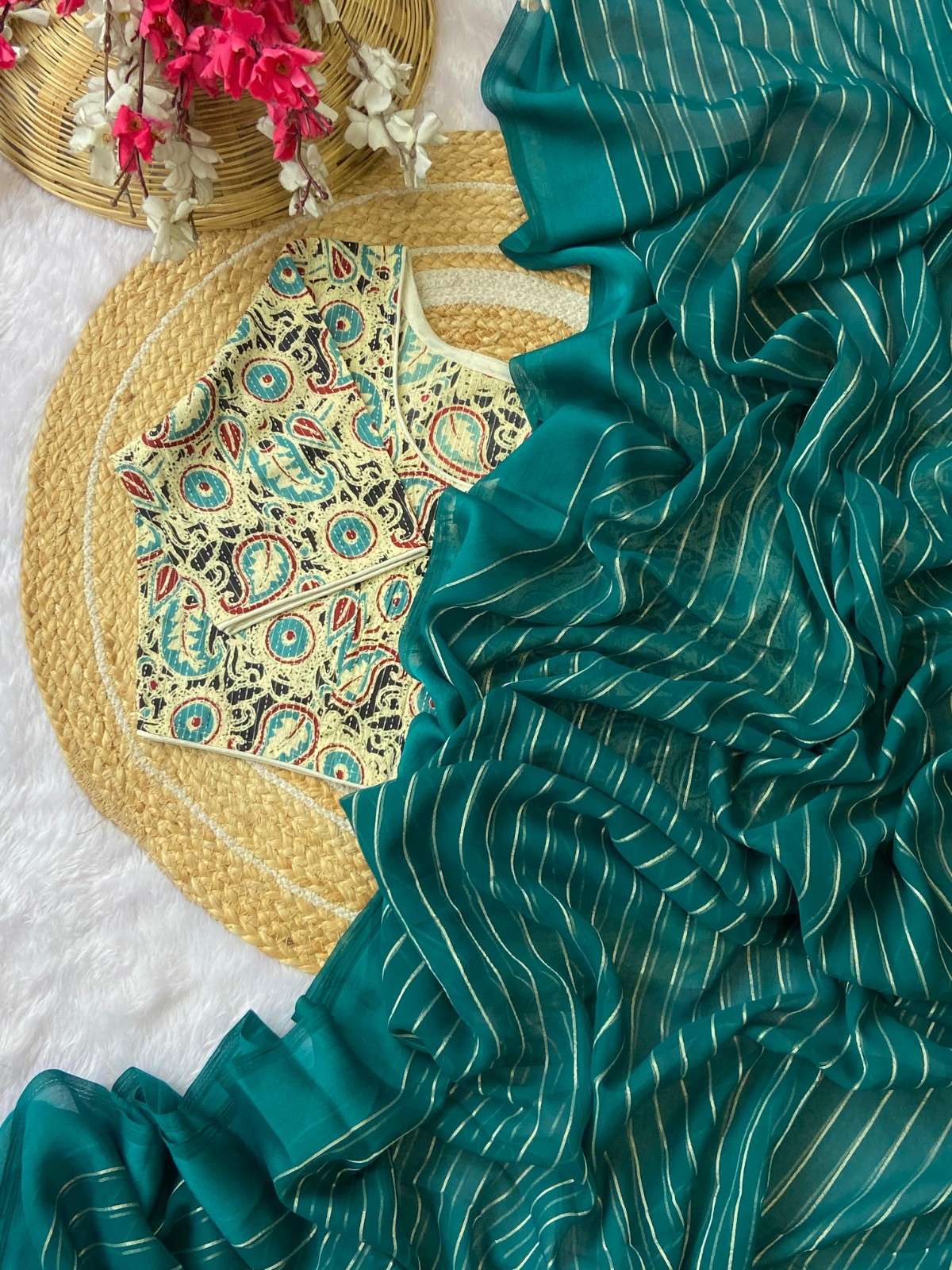 Premium Chiffon Lining with Satin Border