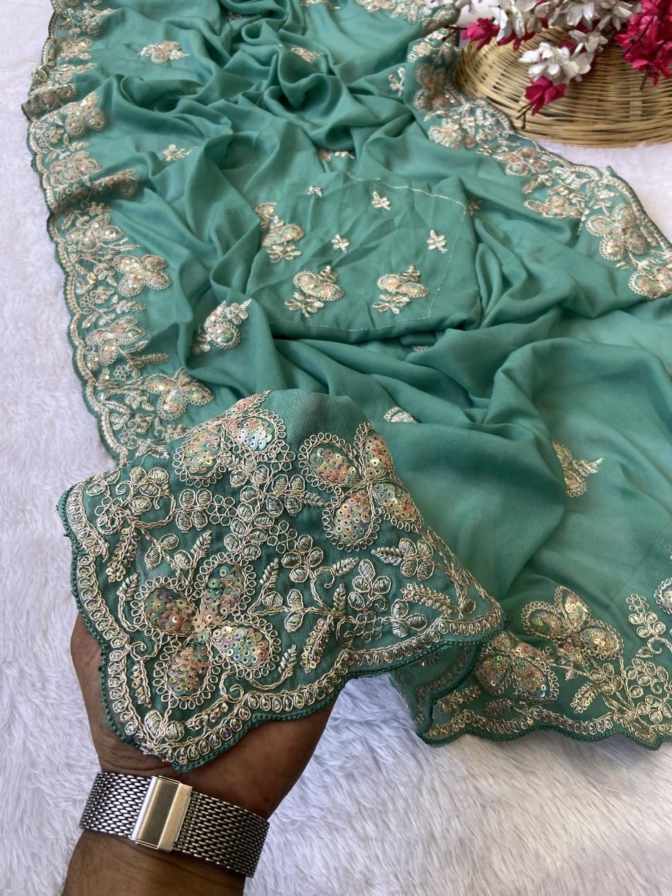 Premium Star Georgette for a graceful drape and lightweight feel
