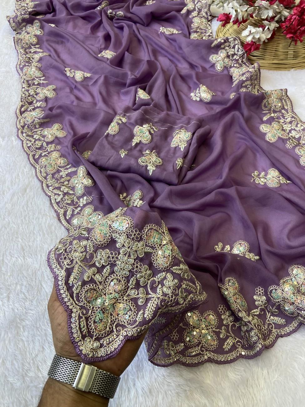 Premium Star Georgette for a graceful drape and lightweight feel