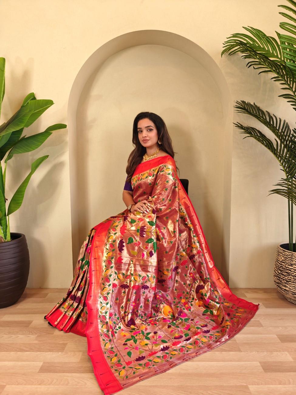 Designer Paithani Weaving sarees