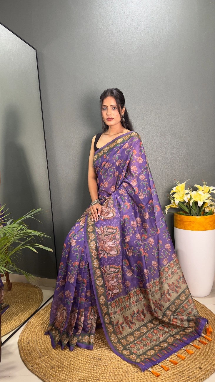 Premium Hand-Crafted Chanderi Cotton Saree