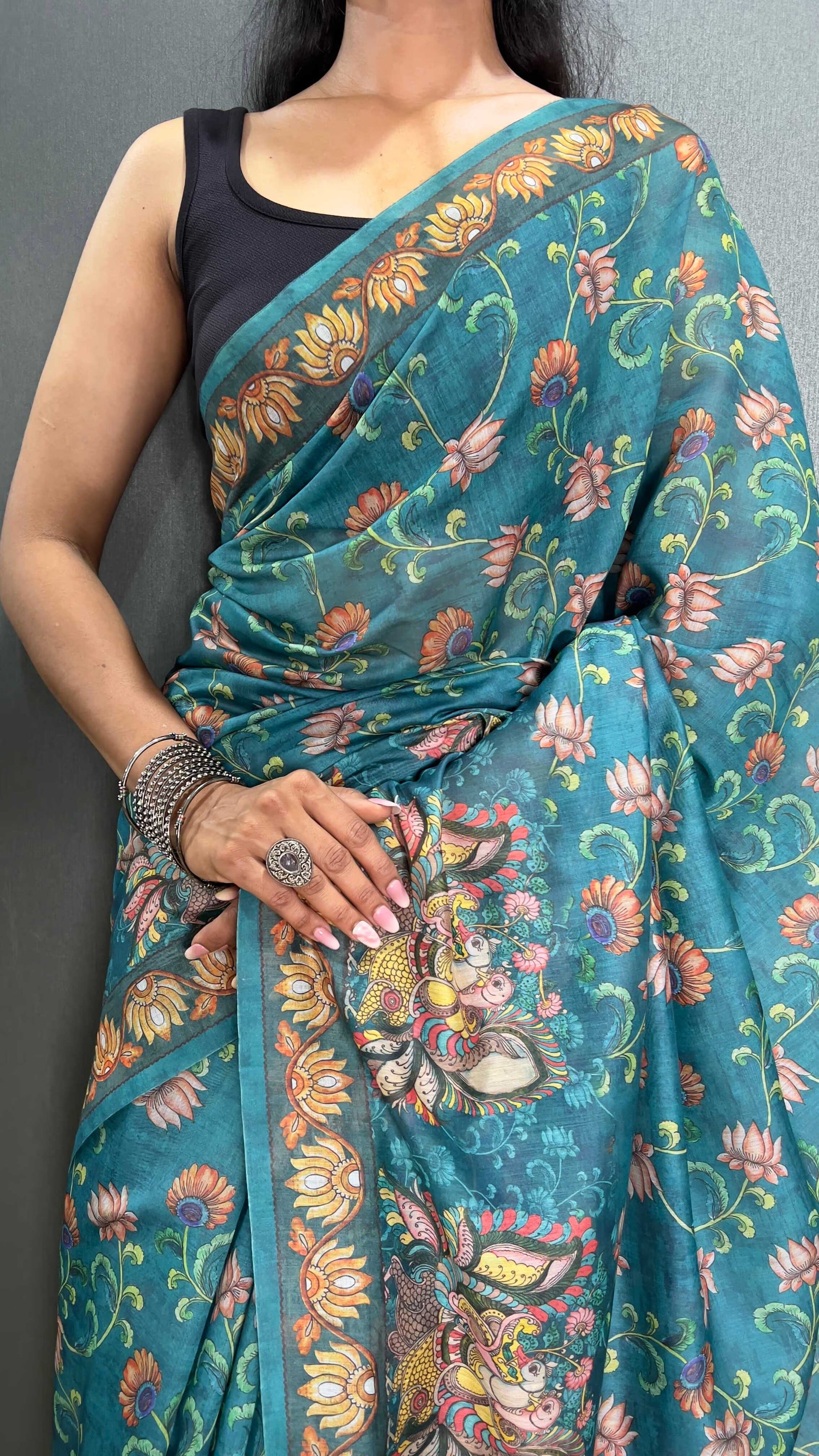 Premium Hand-Crafted Chanderi Cotton Saree