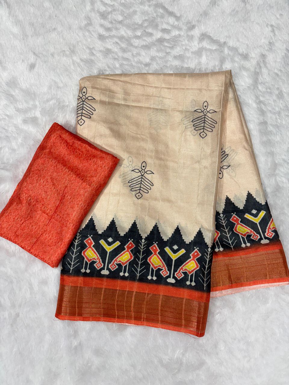Premium Silk Saree with Digital Print