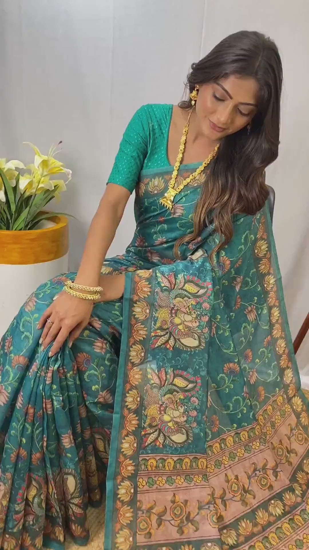 Premium Hand-Crafted Chanderi Cotton Saree