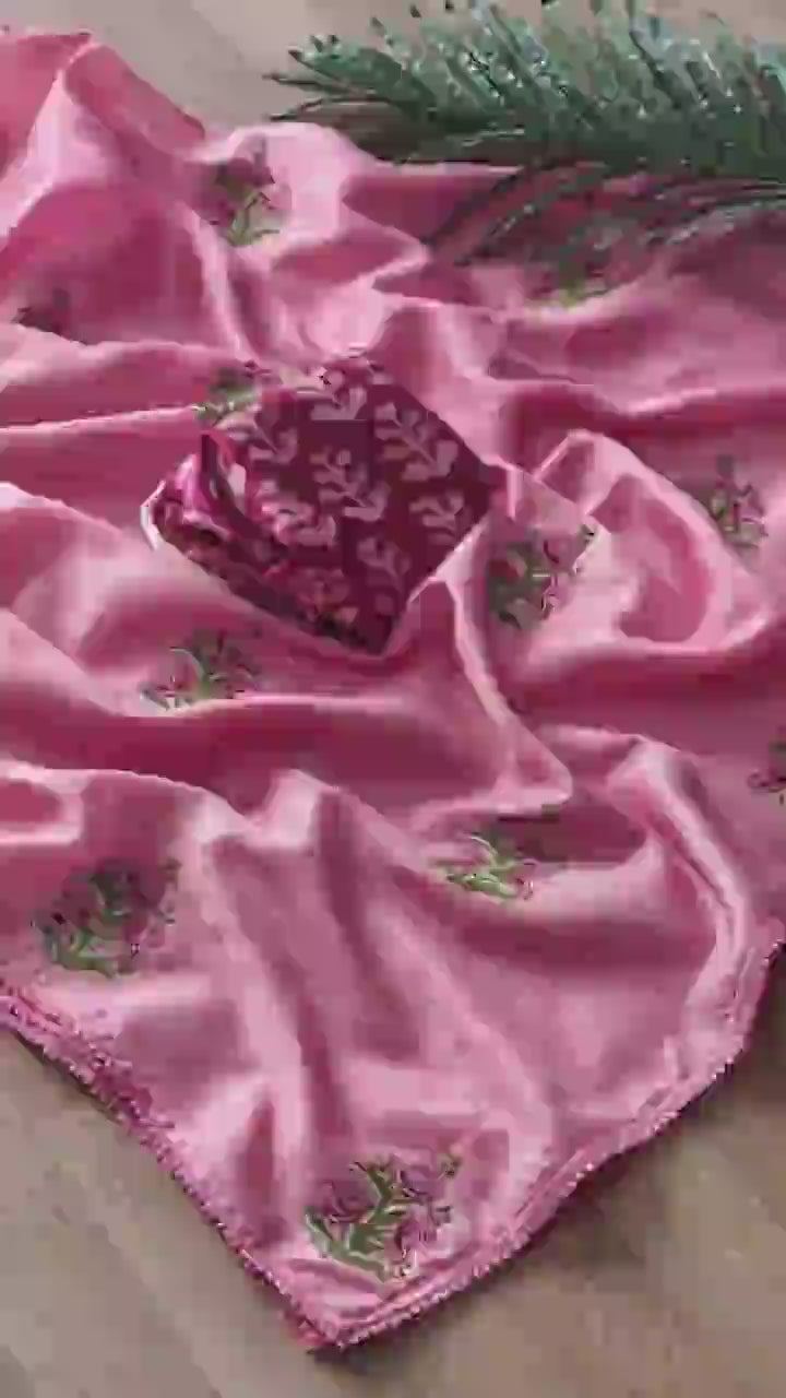 Premium Kota Doriya Saree with  self-weaving chex pattern