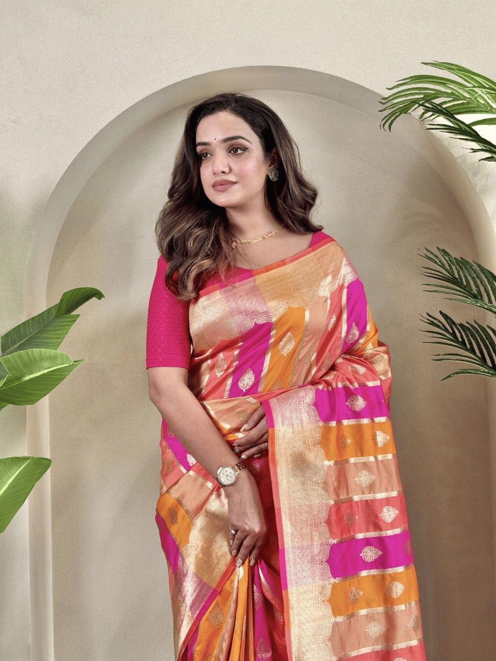 Premium Banarasi Satin Silk Saree