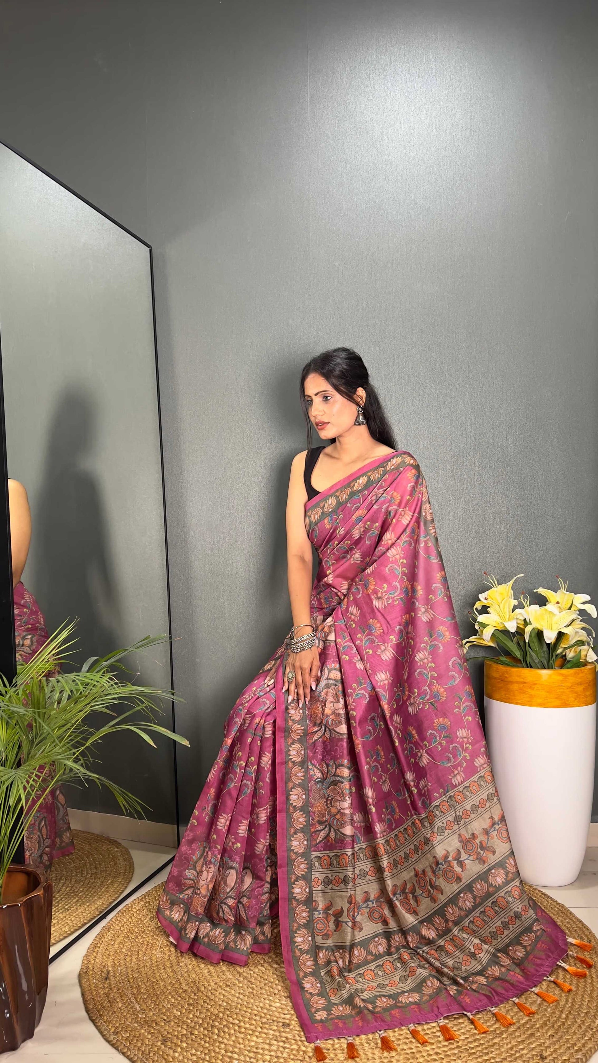 Premium Hand-Crafted Chanderi Cotton Saree