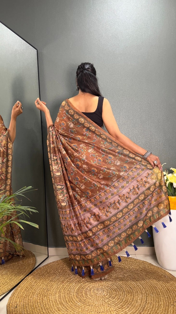 Premium Hand-Crafted Chanderi Cotton Saree