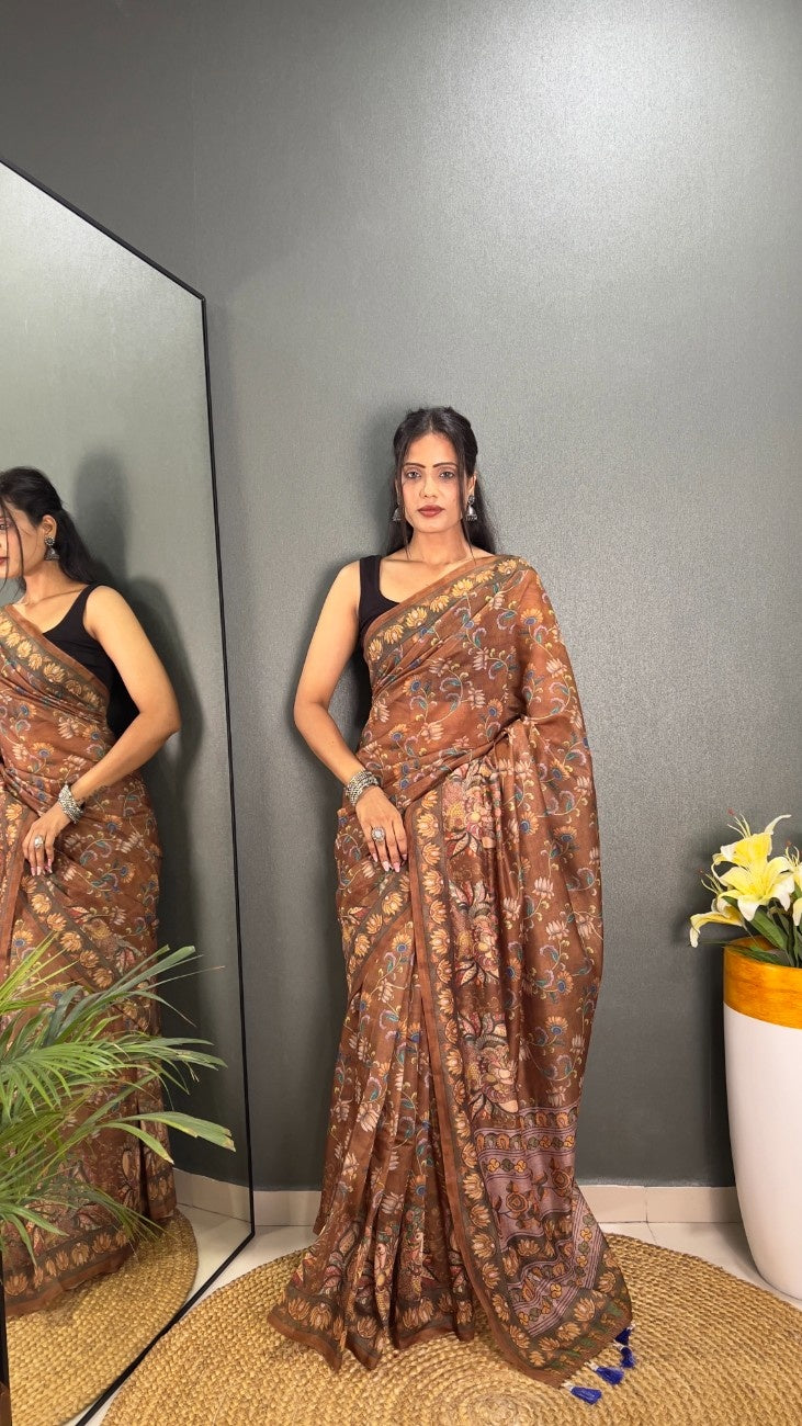 Premium Hand-Crafted Chanderi Cotton Saree
