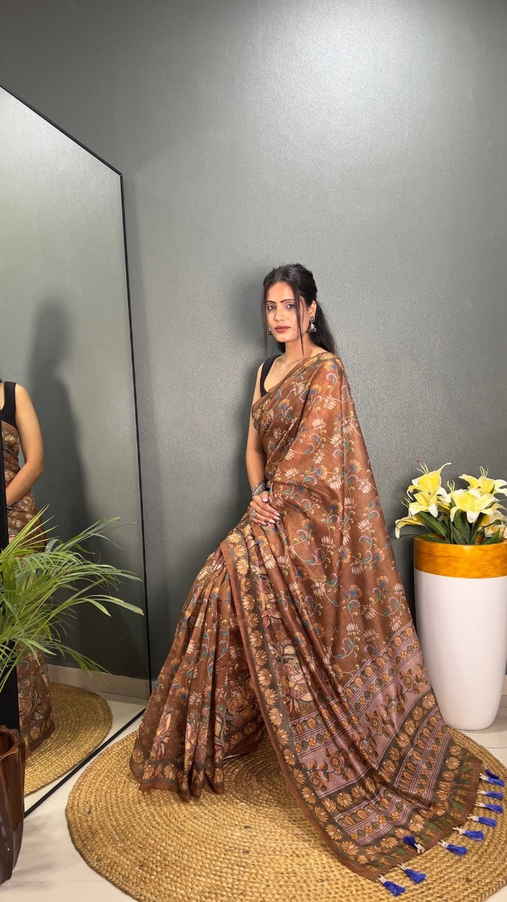 Premium Hand-Crafted Chanderi Cotton Saree